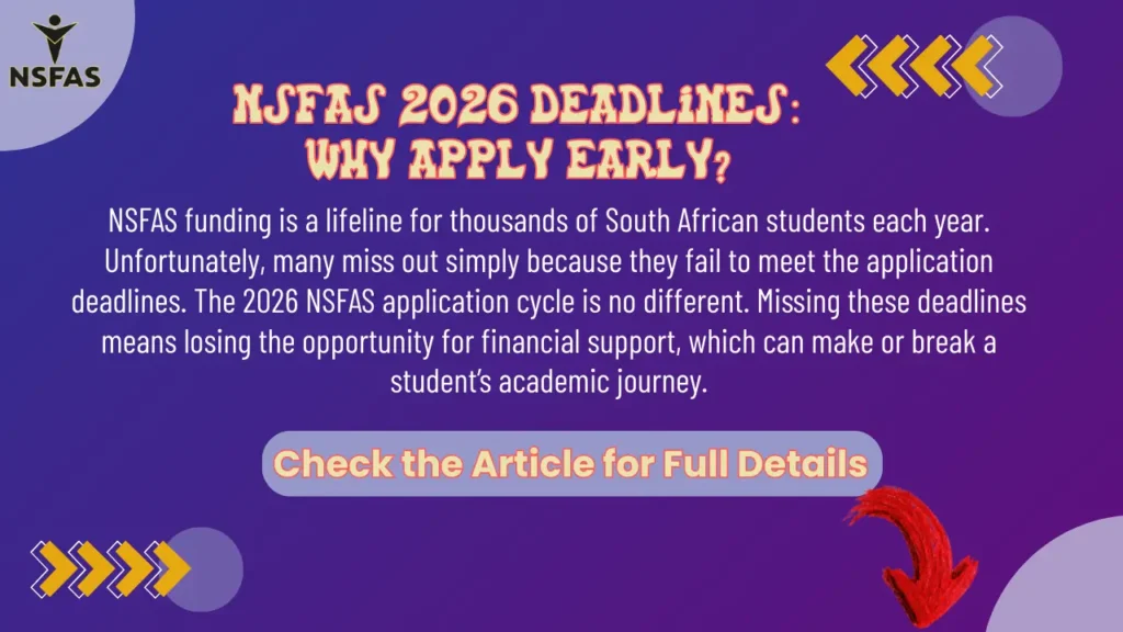 NSFAS 2026 Deadlines: Why Apply Early?