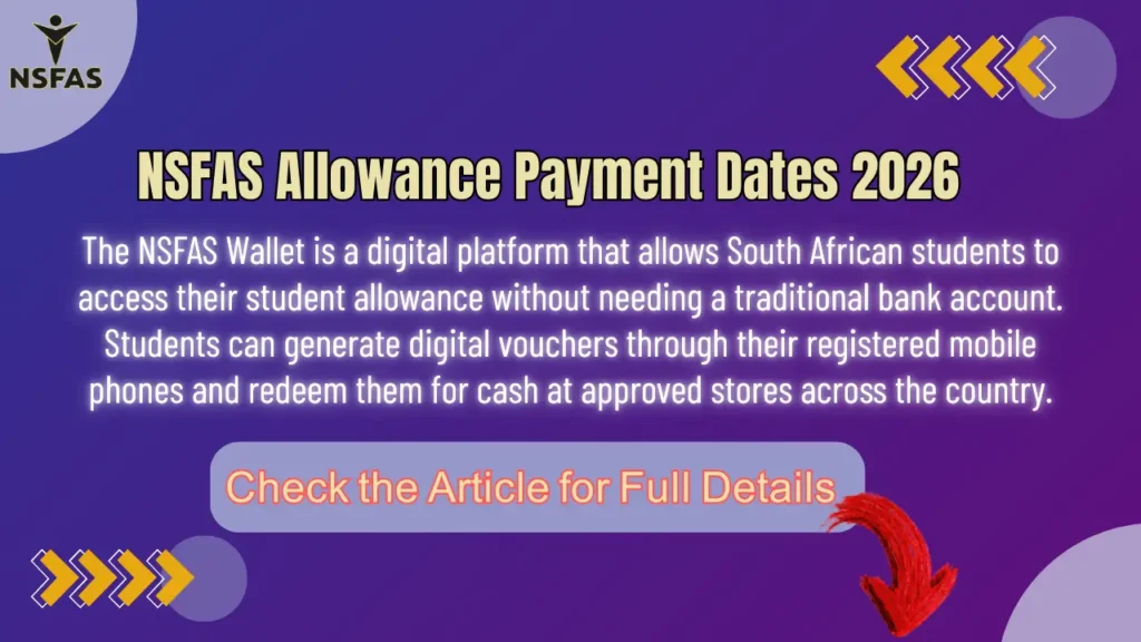 NSFAS Wallet Withdrawal Process Details Check Online