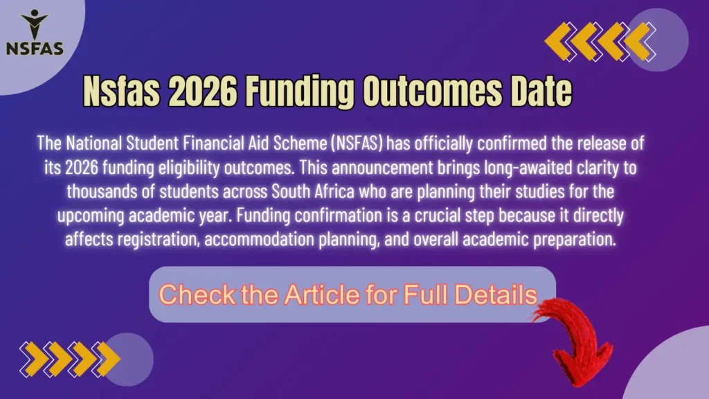 How to Check Nsfas 2026 Funding Outcomes Date 