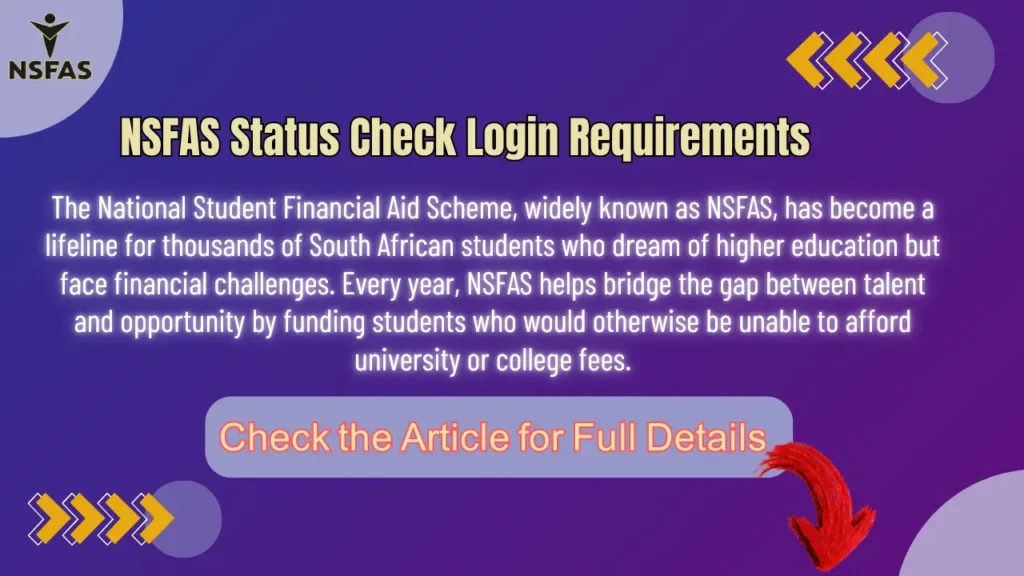 How to Check NSFAS Status Check Login Requirements Details