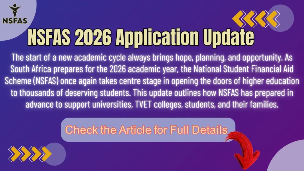 NSFAS 2026 Application Update and Know That NSFAS Funds Thousands of Students Every Year