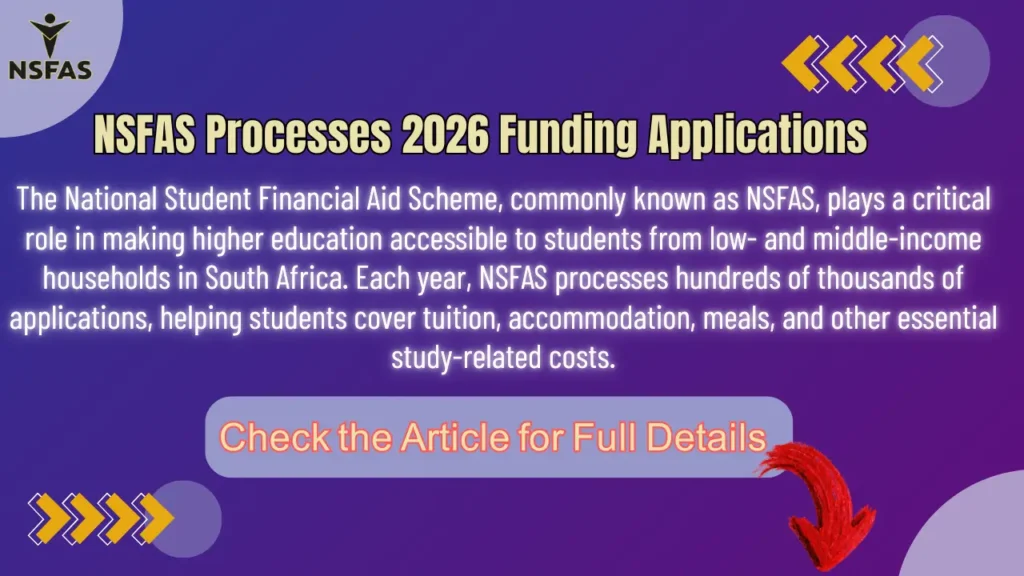 NSFAS Processes 2026 Funding Applications Step by Step