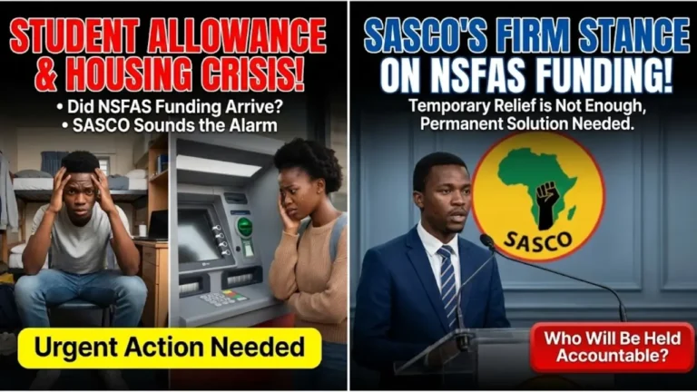 Funding Relief from NSFAS Acknowledged as SASCO Flags Key Student Issues