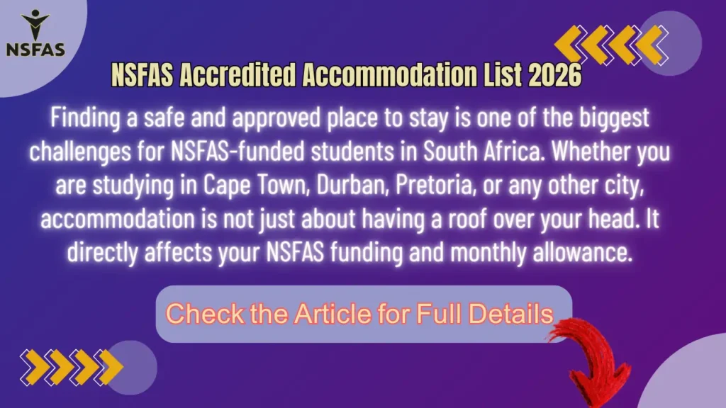 NSFAS Accredited Accommodation List 2026 PDF: Private & University Housing Guide in Cape Town