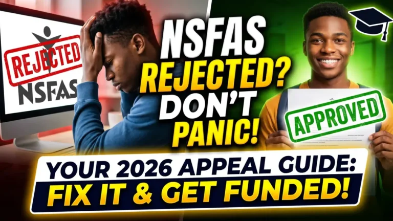 NSFAS Application Rejection 2026 Check Status (Step-by-Step) and Details For New Appeal
