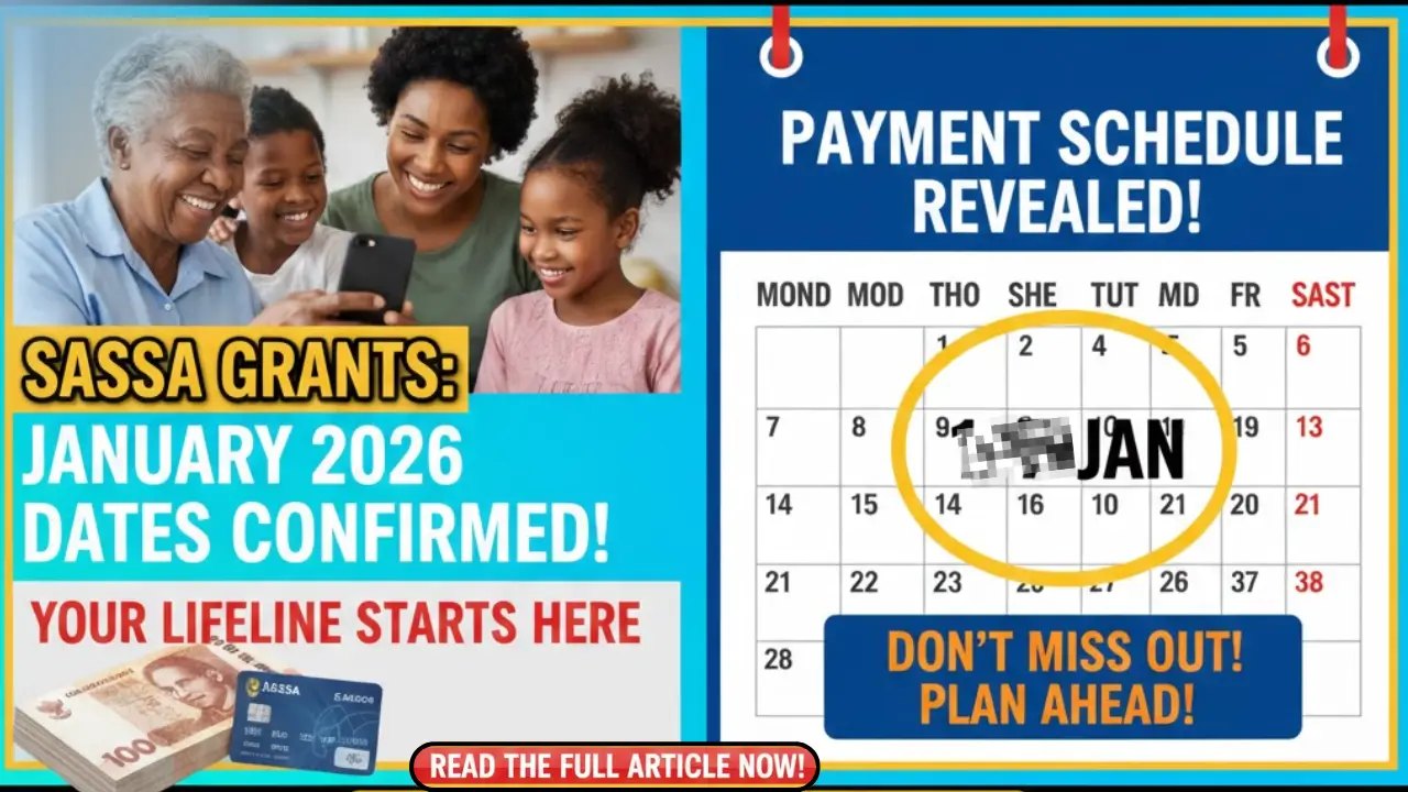 SASSA Confirms January 2026 Social Grant Payments Check Complete Details Step by Step