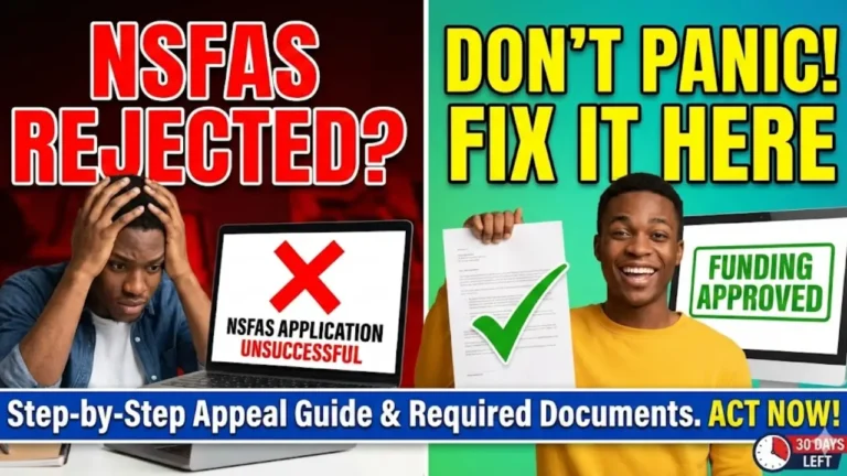 Submit your NSFAS Appeal Within 30 Days of an Unsuccessful Status