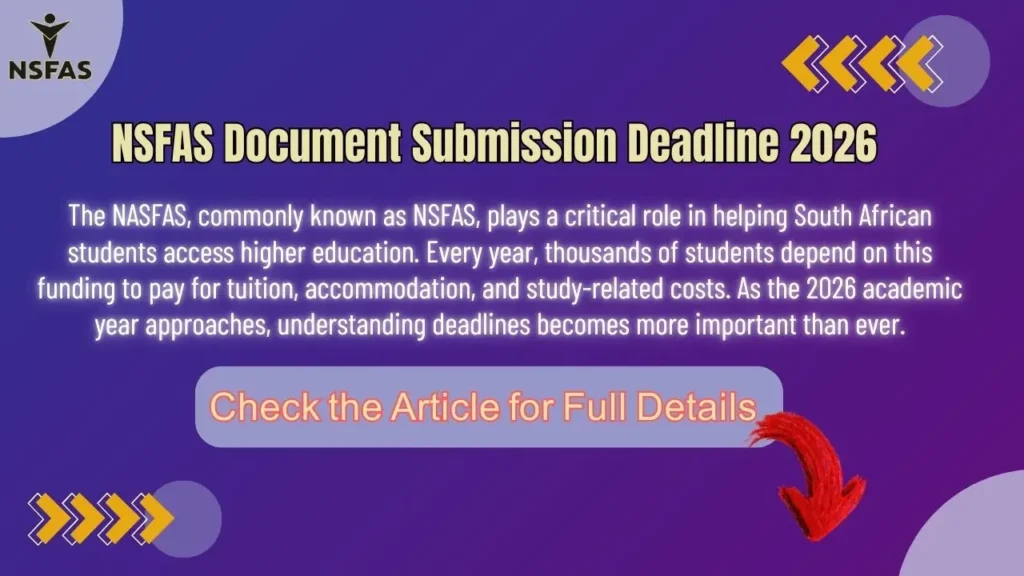 How to Check NSFAS Document Submission Deadline 2026 