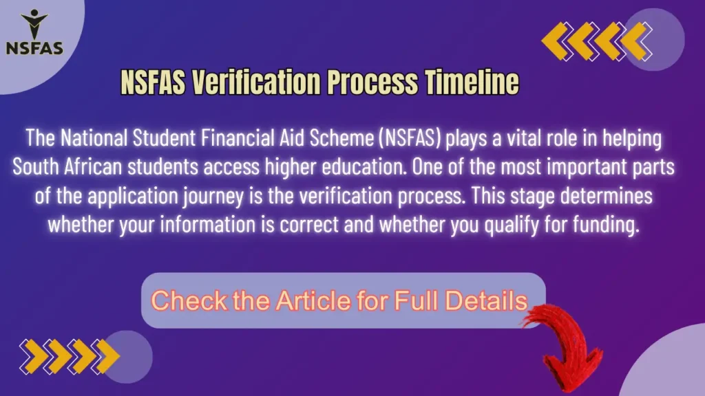NSFAS Verification Process Timeline Details Step by Step