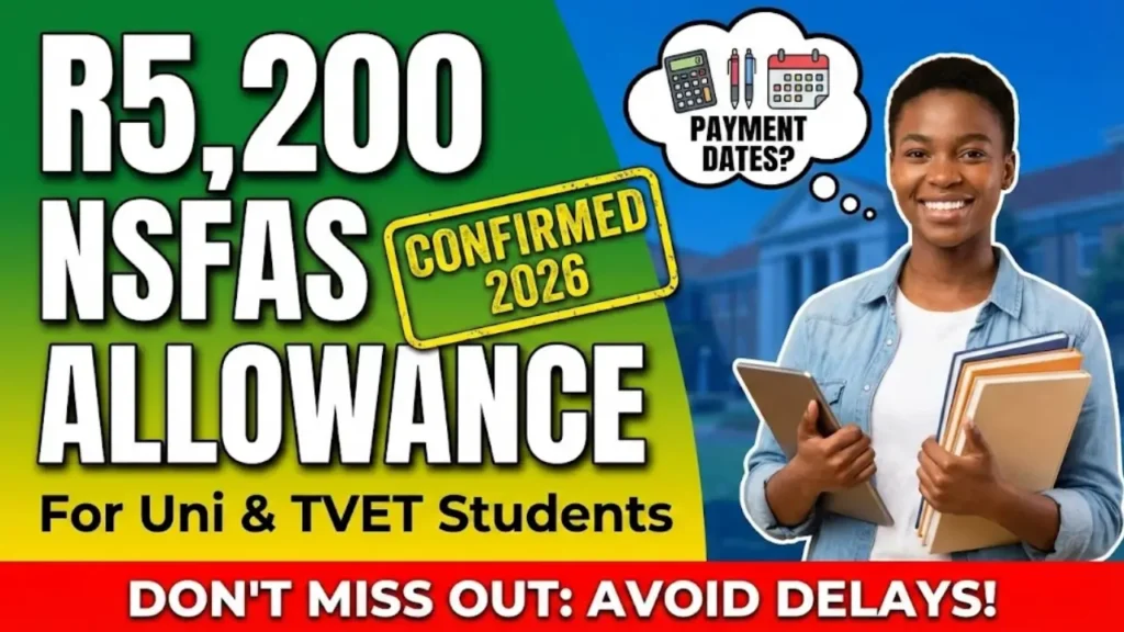 NSFAS 2026 TVET Funding R5,200 Check Eligibility & Payment Dates