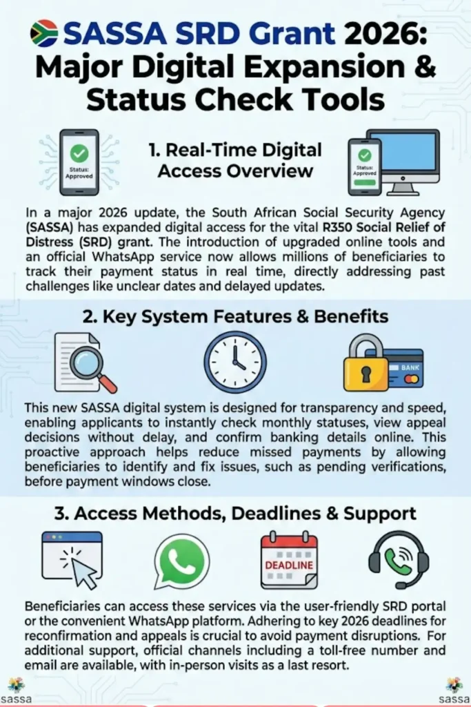 SASSA Expands SRD Grant Access Check R350 Status Online and WhatsApp Step by Step Guide