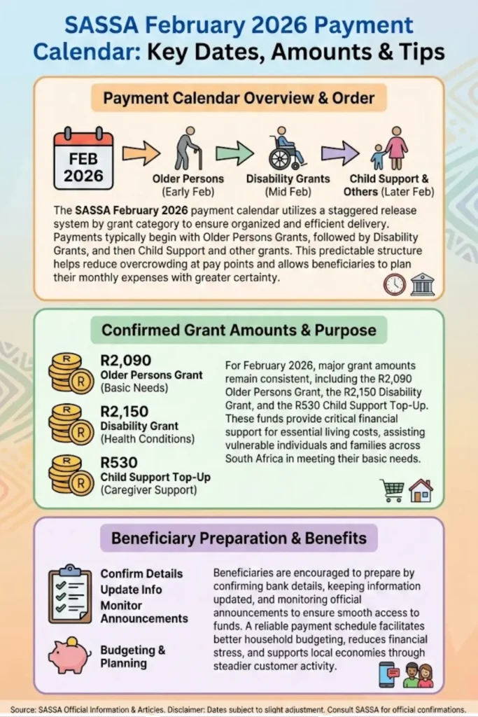 SASSA February 2026 Payment Calendar Know the Full Schedule of How much Payment will be Given