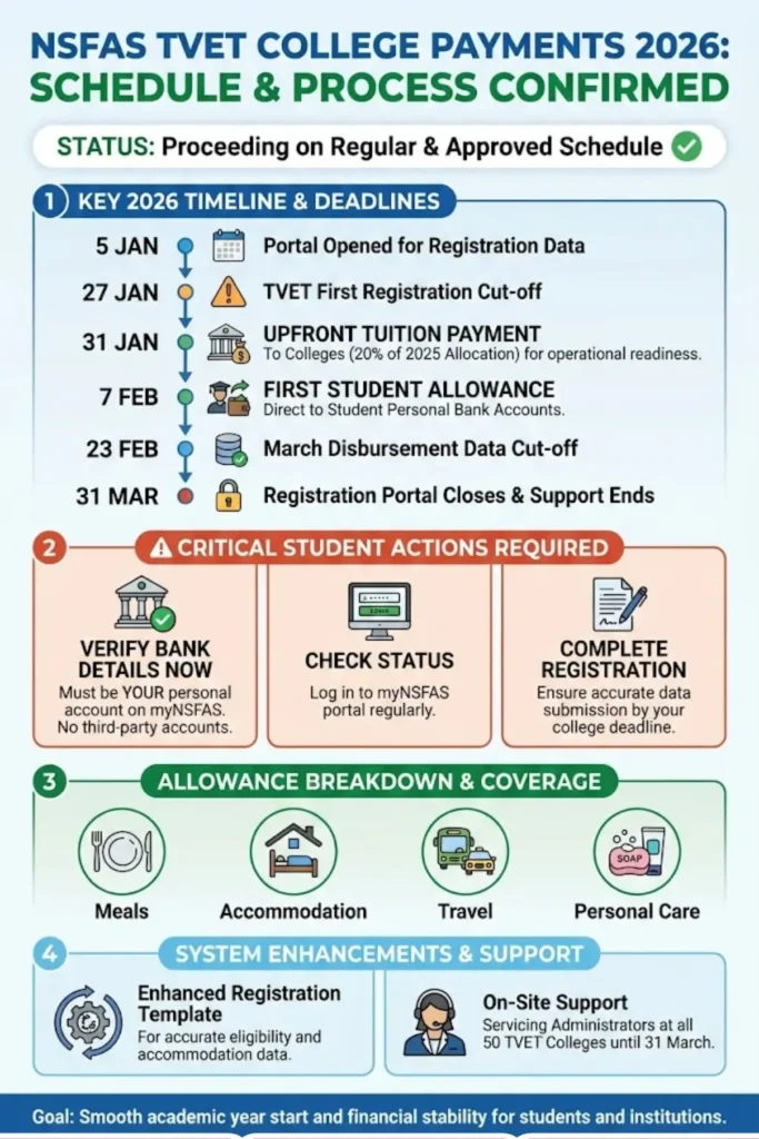 TVET College NSFAS Payments 2026 Check Regular Schedule Step by Step 
