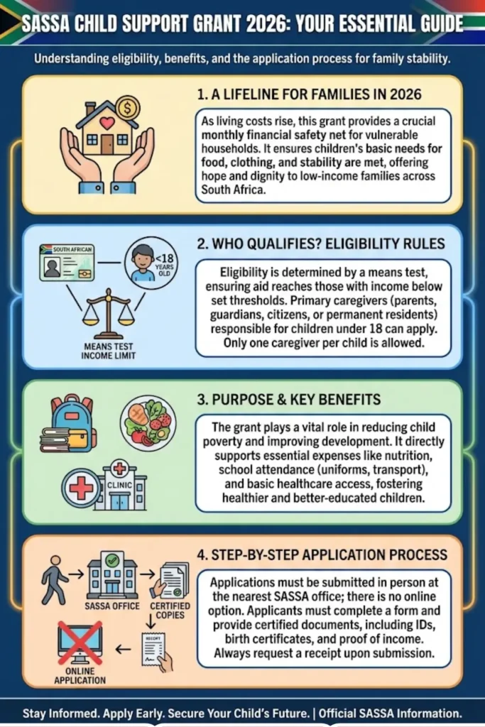 SASSA Child Grant Guide Essential Support for South African People Check New 2026 Details 