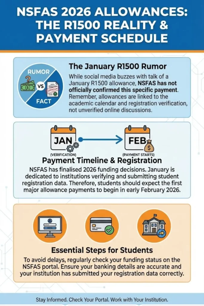 NSFAS Confirms R1500 Allowance Check Complete Payment Status Details 