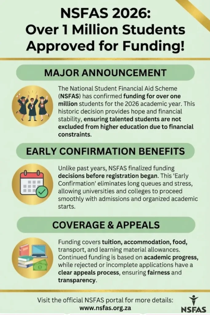 NSFAS Funds Over One Million Learners Student In South Africa