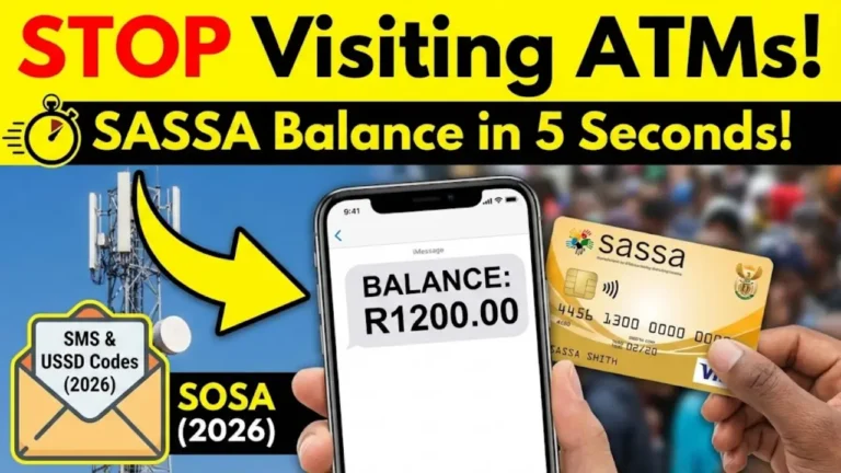 SASSA Balance Check Official Method Through SMS or mobile