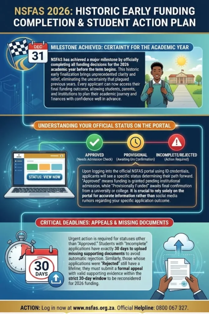 NSFAS Releases 2026 Funding Details Ineligible Students Should Check these info 