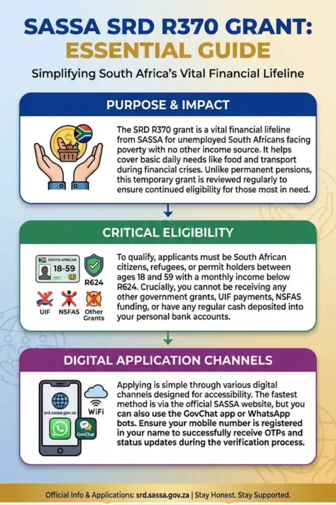 Apply for SRD R370 Grant Check Documents Required & WhatsApp Bot Direct Method