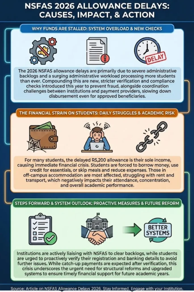 NSFAS Allowance Delays 2026 Check Universities and Colleges Respond