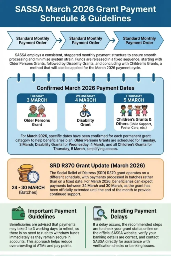 SASSA Grant Payment Dates March 2026 Check Complete Details 