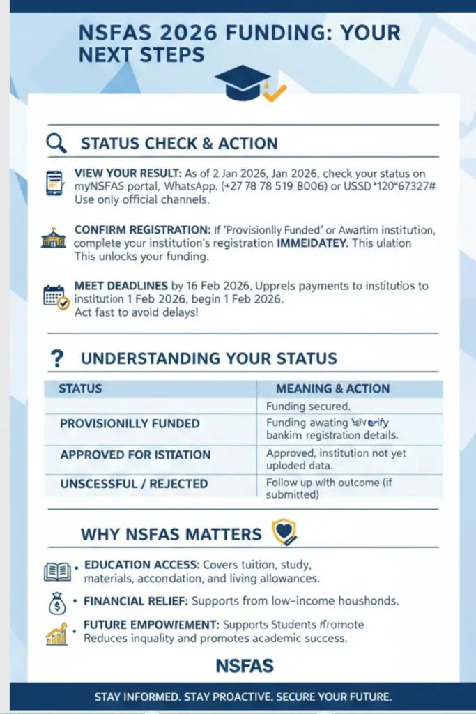 NSFAS 2026 Applications Finalised Status Check Online & Check Complete Funding Details 