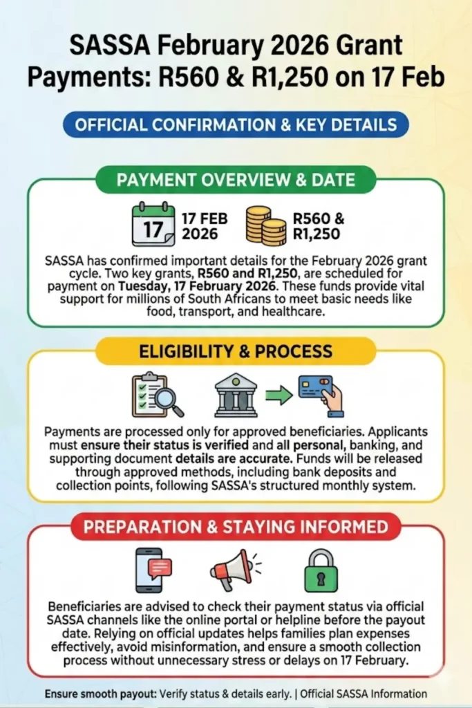 SASSA Payment Update February 2026 Check Complete Grants Scheduled
